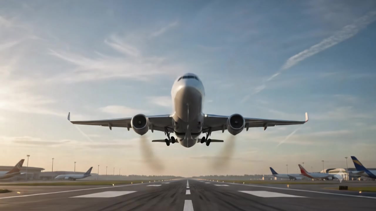 Aircraft taking off